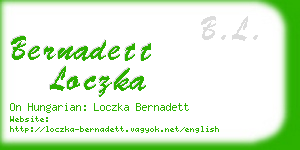 bernadett loczka business card